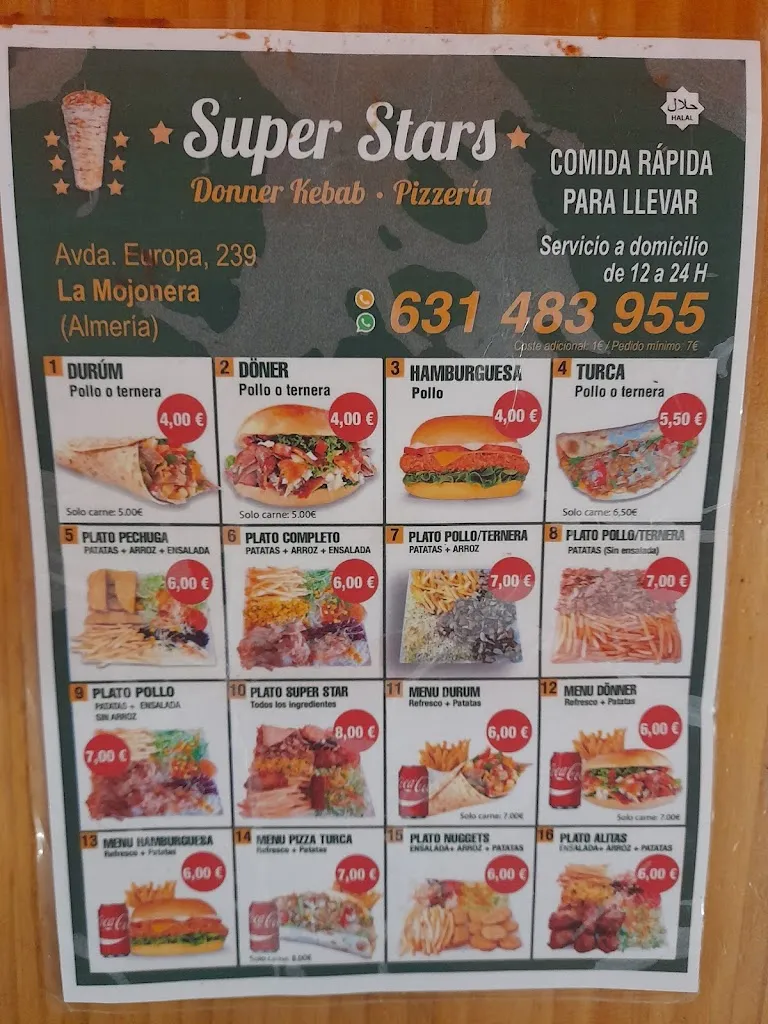 Menu_Super stars doner kebab pizzeria_Mojonera La_image_3