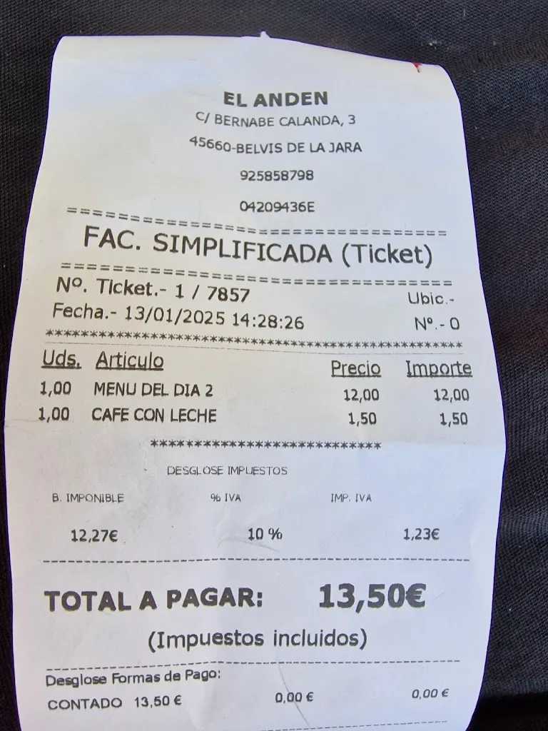 Alberto Morales_Bar Restaurante El Andén_Belvis de la Jara_review