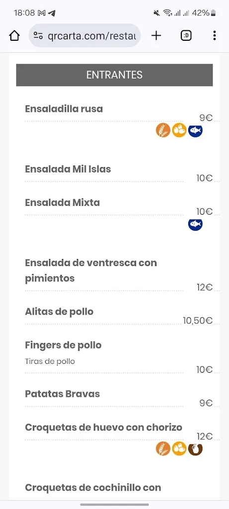 Menu_Bar El Refugio de Las Barrancas_Burujón_image_1