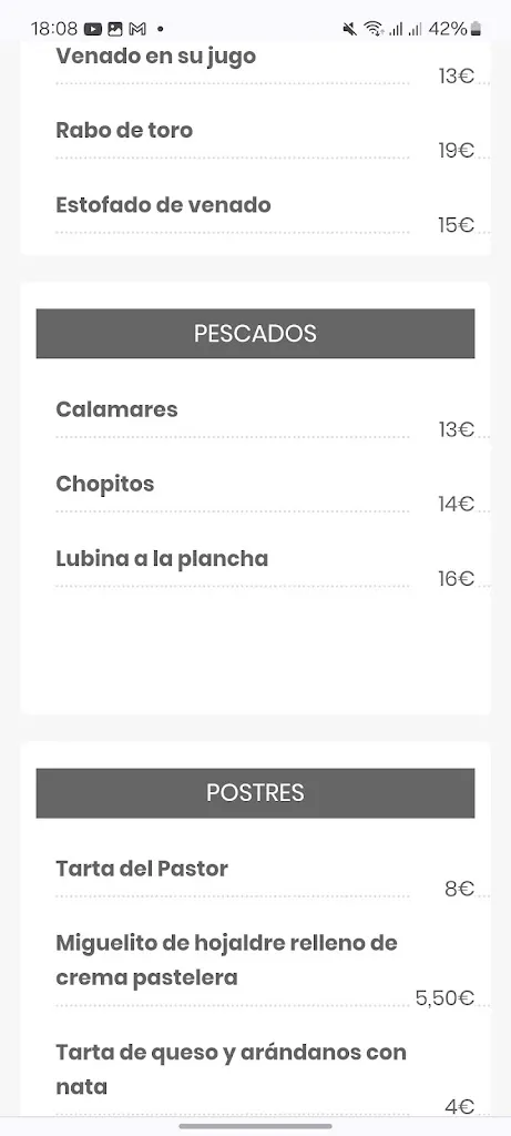 Menu_Bar El Refugio de Las Barrancas_Burujón_image_4
