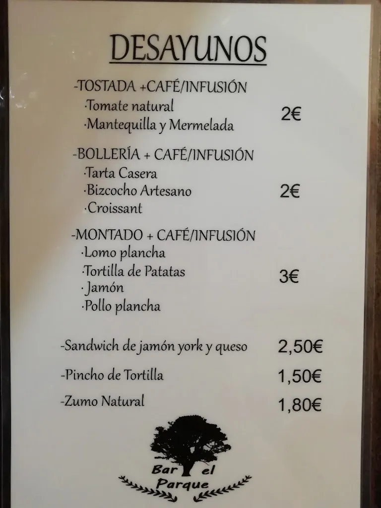 Menu_Bar El Parque_Cabañas de la Sagra_image_2