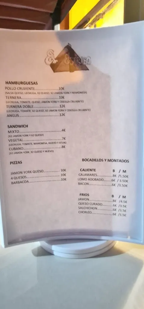 Menu_Bar El Estribo_Cabañas de la Sagra_image_1