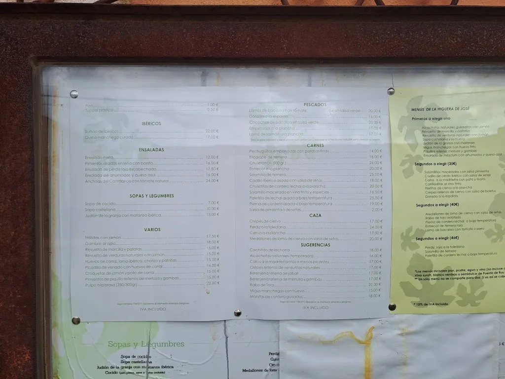 Menu_La Higuera de José_Burguillos de Toledo_image_2