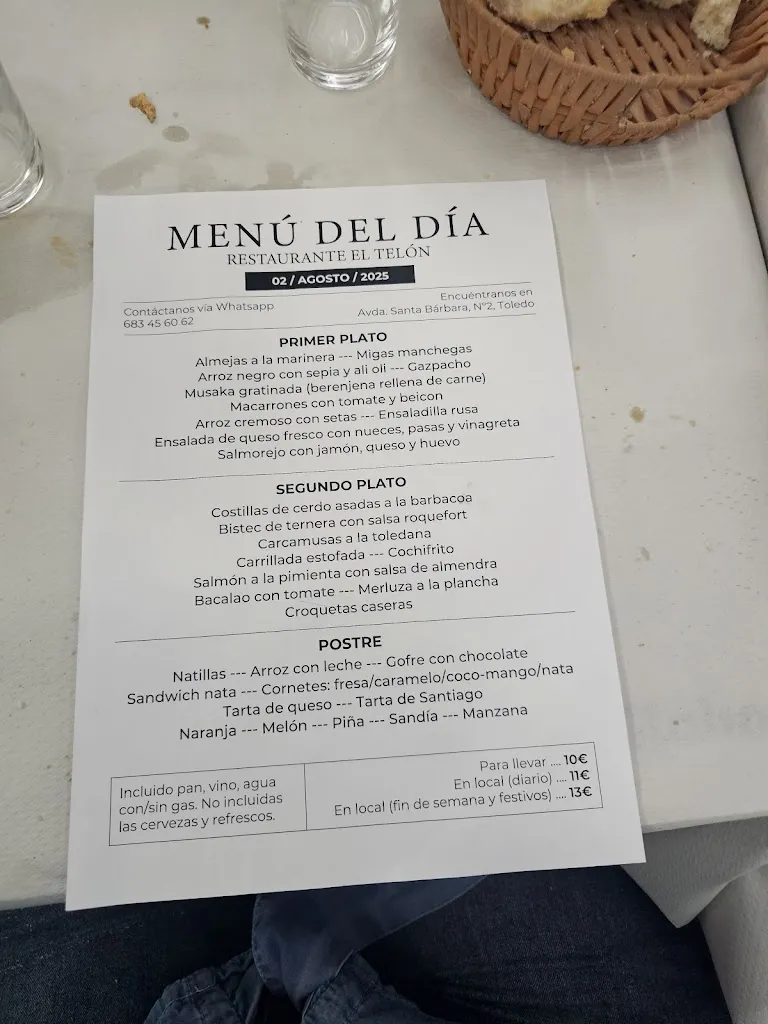 Menu_Restaurante El Telón_Burguillos de Toledo_image_1