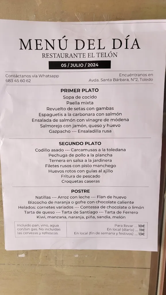 Menu_Restaurante El Telón_Burguillos de Toledo_image_2