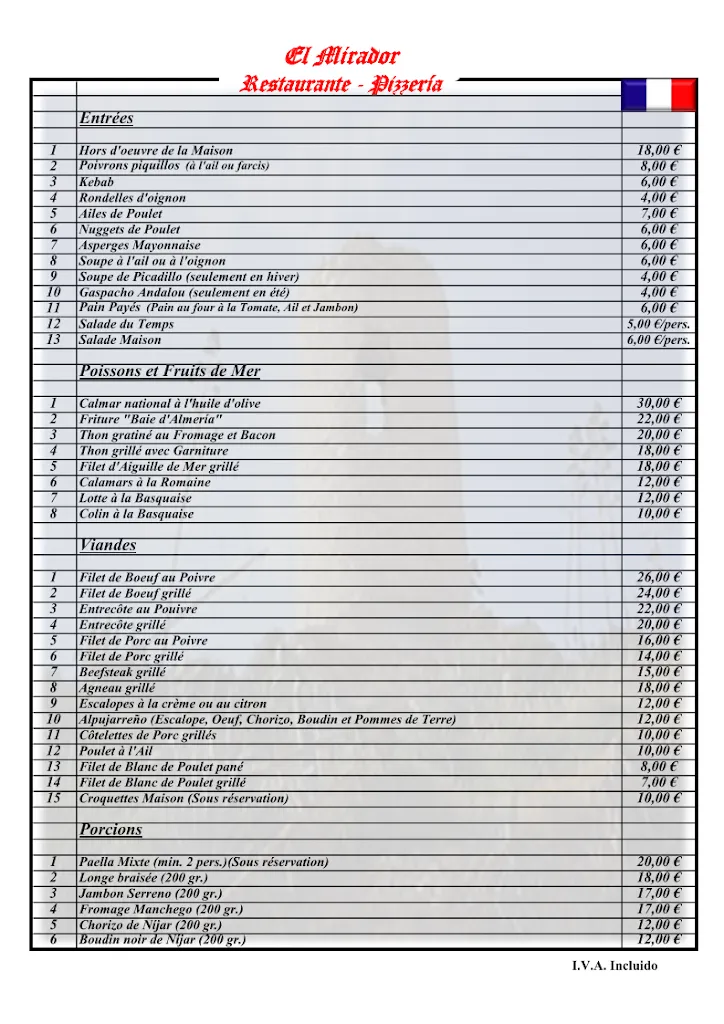 Menü_El Mirador_Níjar_Bild_4