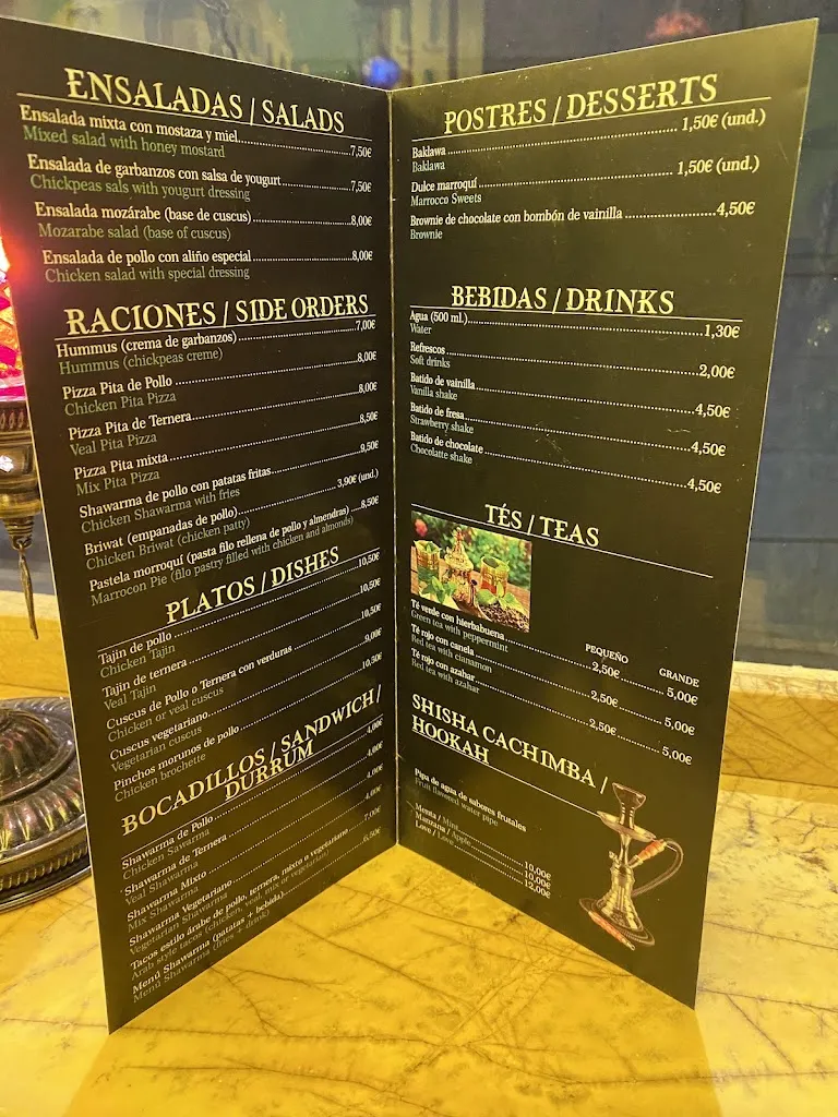 Menu_Restaurante Marrakech_Burguillos de Toledo_image_1