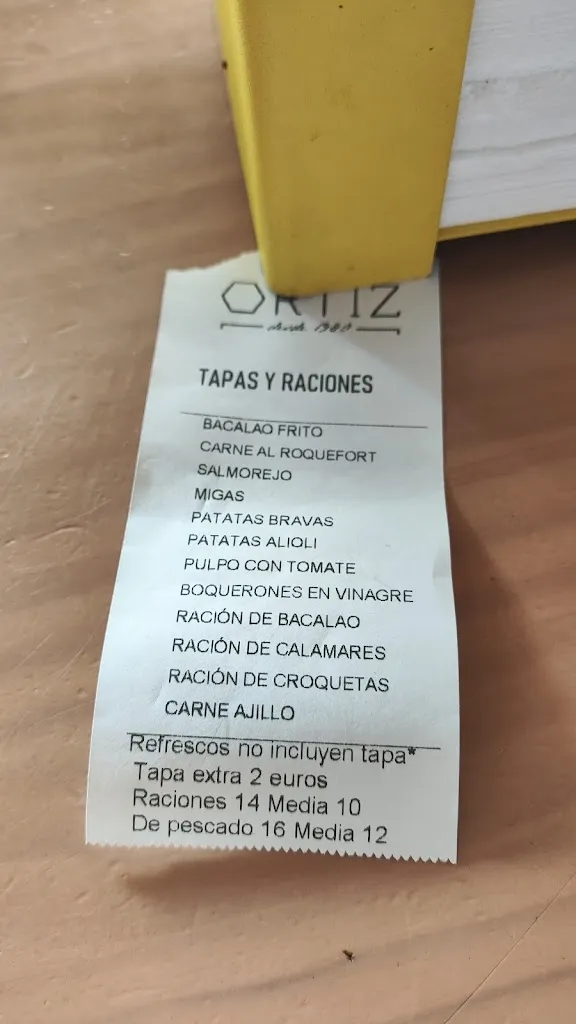 Menu_Bar Ortiz- Cuatro Caminos_Níjar_image_2