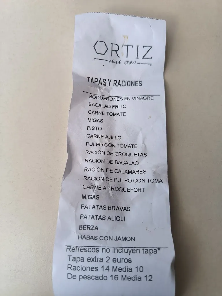 Menu_Bar Ortiz- Cuatro Caminos_Níjar_image_3