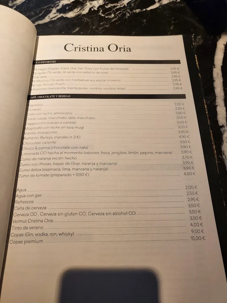 Menu_Cristina Oria Restaurant & Gourmet Shop_Oria_image_1