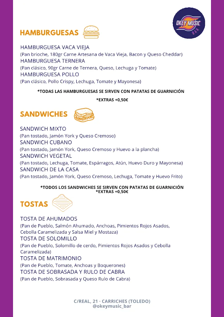 Menu_Okey Music_Carriches_image_1