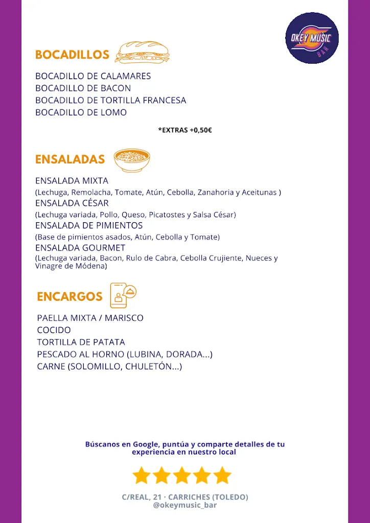 Menu_Okey Music_Carriches_image_3