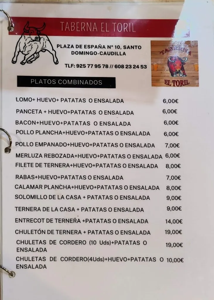 Menu_El Toril_Carriches_image_3