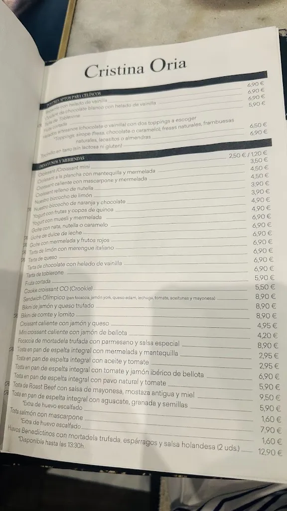 Menu_Cristina Oria Restaurante & Tienda Gourmet_Oria_image_2