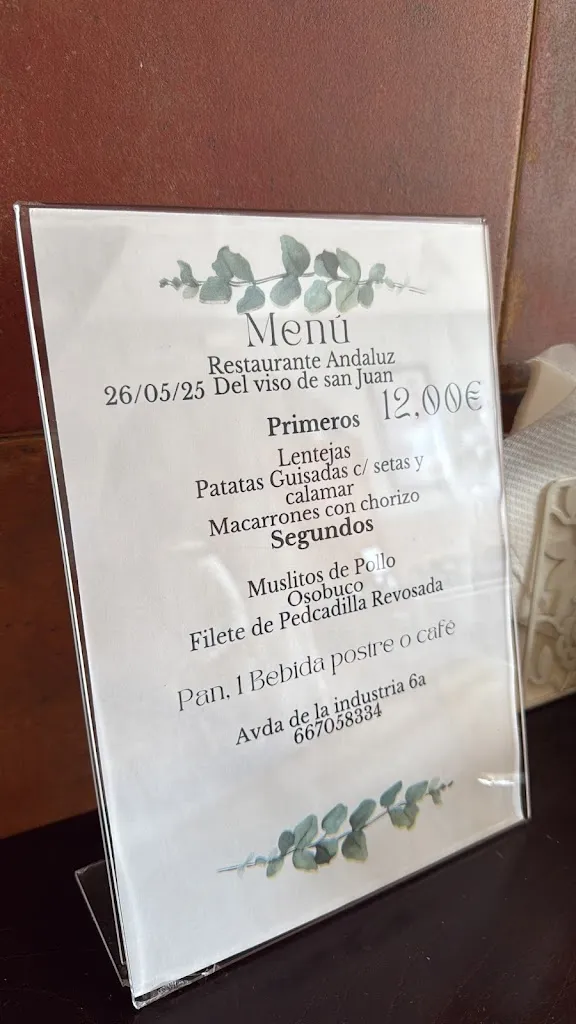 Menu_Restaurante Bar Andaluz._Carranque_image_1