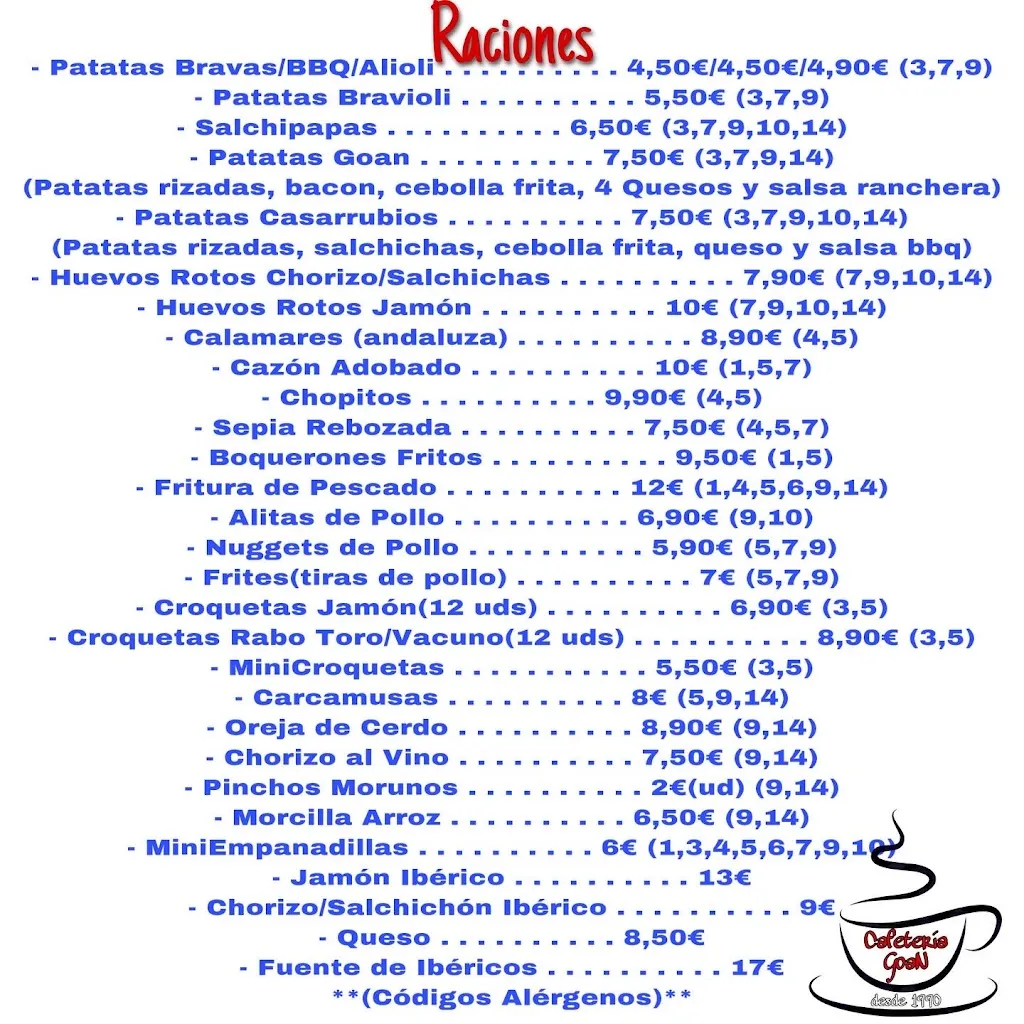Menu_Bar Cafetería Goan_Casarrubios del Monte_image_1
