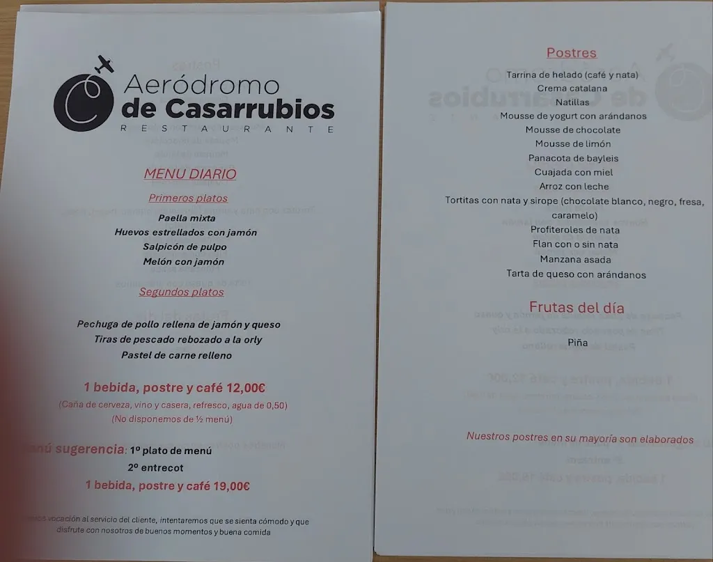 Menu_Restaurante Aeródromo de Casarrubios_Casarrubios del Monte_image_1