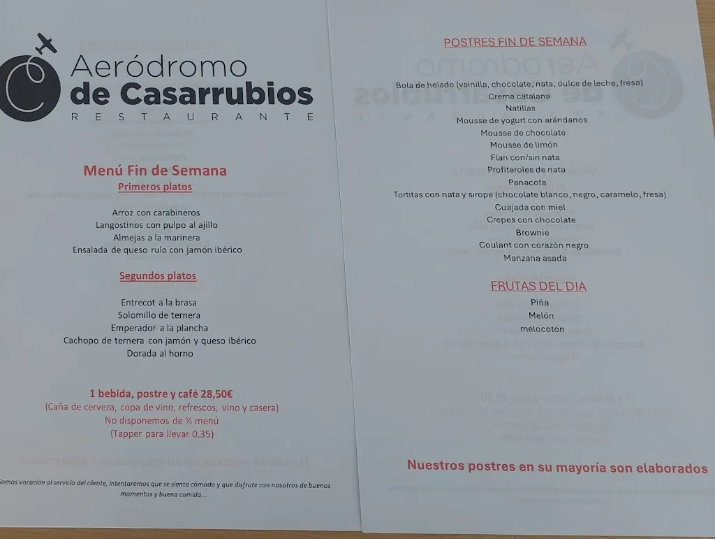 Menu_Restaurante Aeródromo de Casarrubios_Casarrubios del Monte_image_2