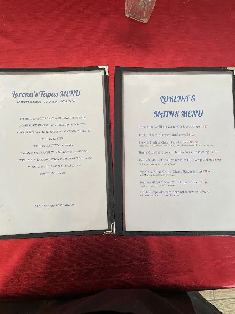 Menu_Lorena’s cafe bar_Partaloa_image_1