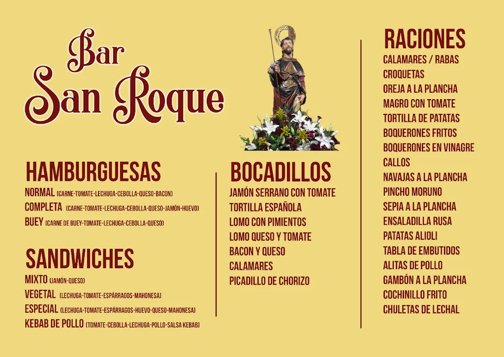 Menu_bar san roque cervera de los montes_Cervera de los Montes_image_1