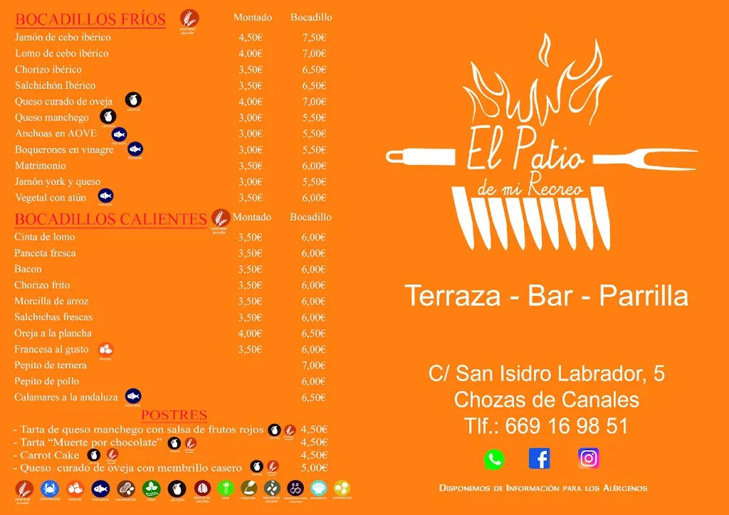 Menu_El Patio De Mi Recreo 3.0_Chozas de Canales_image_2