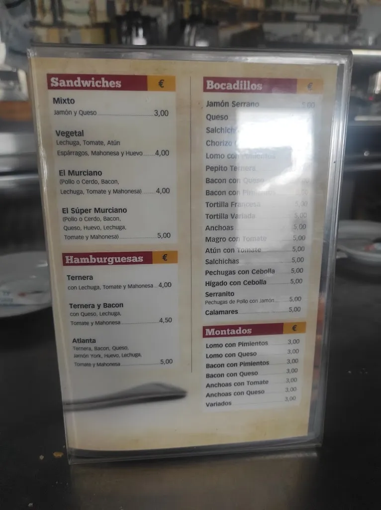 Menu_Bar Restaurante El Murciano_Corral de Almaguer_immagine_3