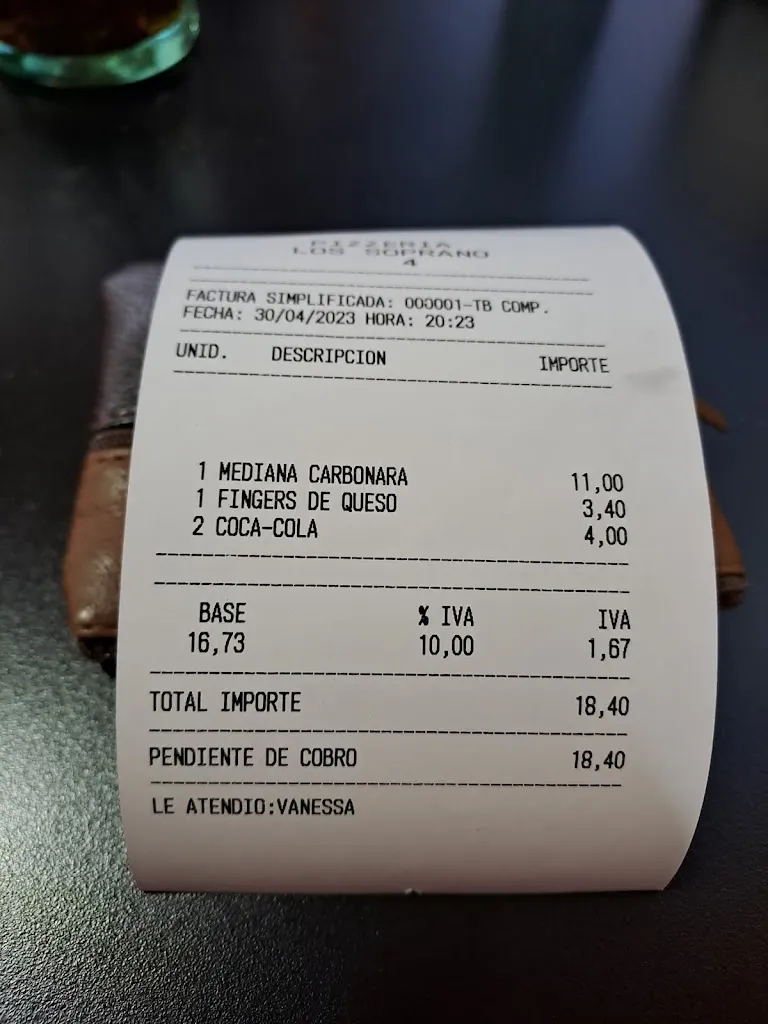 Sara D.S._Pizzeria los soprano_Corral de Almaguer_review