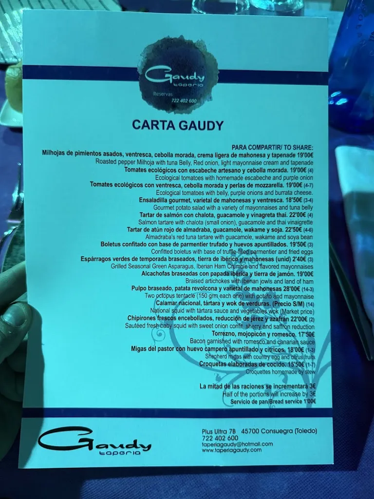 Menu_Restaurante Tapería Gaudy_Consuegra_image_1