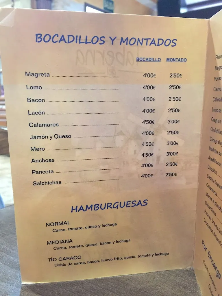 Menu_La Taberna Del Tío Caraco_Consuegra_immagine_2
