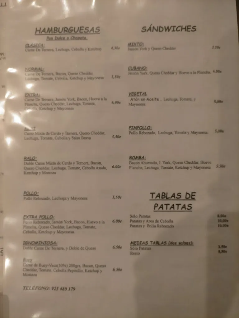 Menu_Bar El Patio_Consuegra_image_1