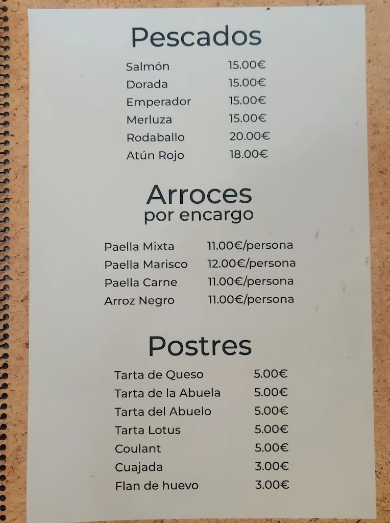Menu_Taberna La Tinaja_Huércal-Overa_immagine_4