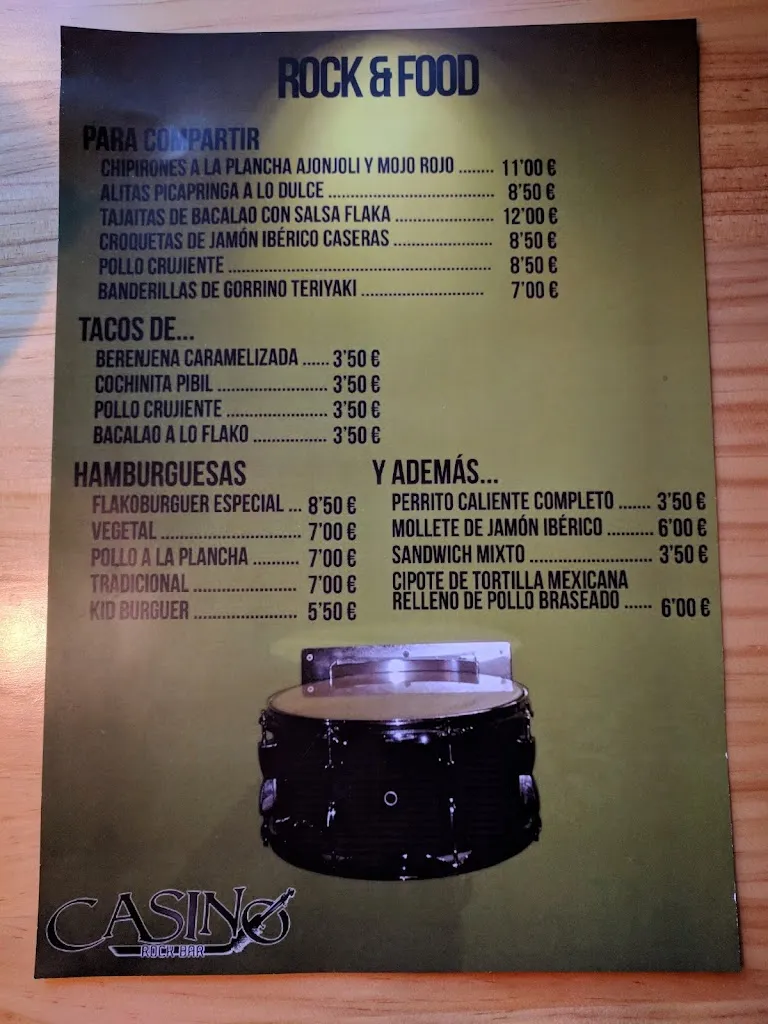 Menu_Casino Rock Bar_Esquivias_immagine_4