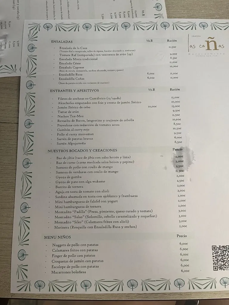 Menu_Cerveceria Las Cañas_Huércal-Overa_image_2