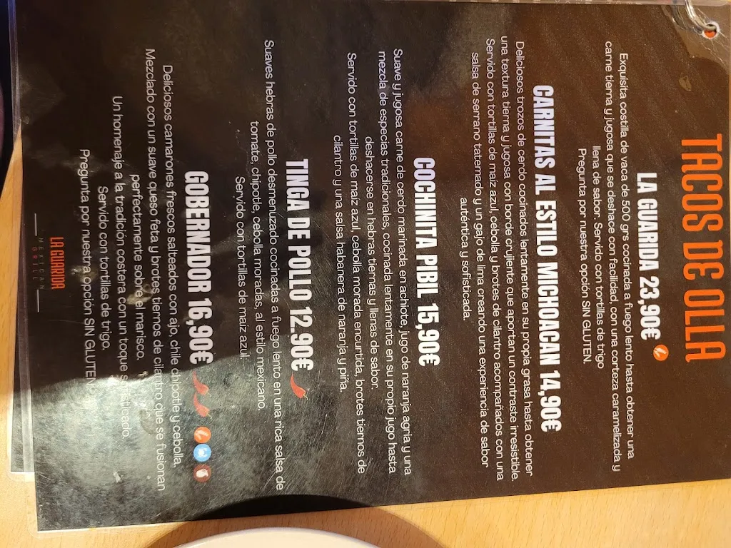 Menu_La Guarida Mexican Grill_Estrella La_immagine_1