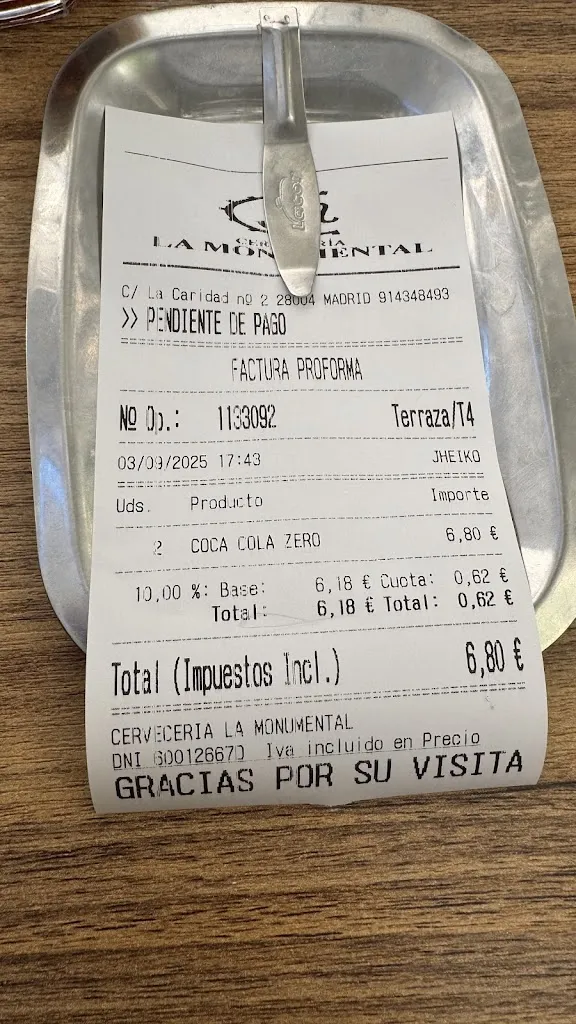 Juan Carlos de Haro_Restaurante Bar La Monumental Cervecería_Estrella La_review