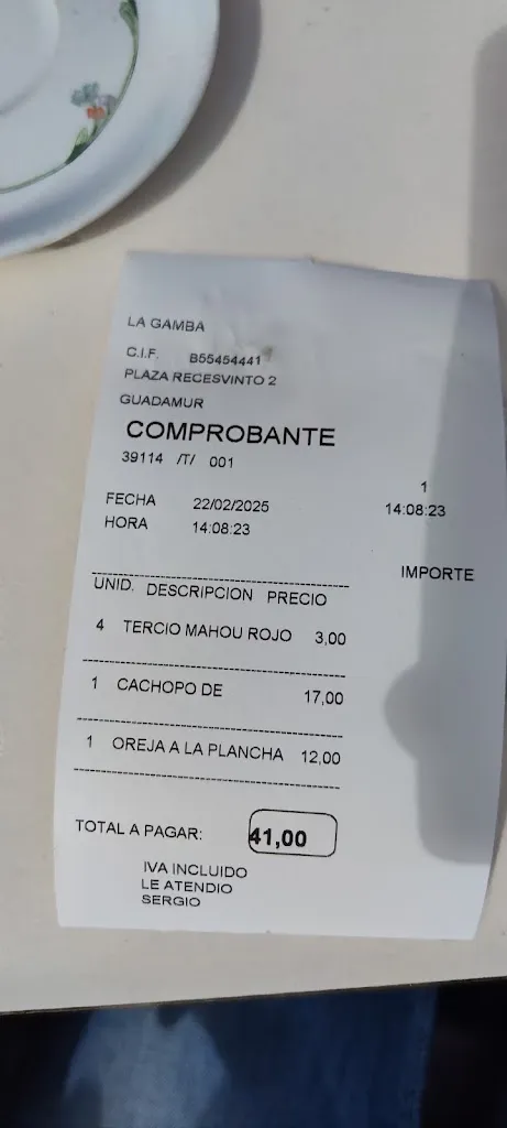 Persona Del mundo_Bar-Restaurante La Gamba_Guadamur_review