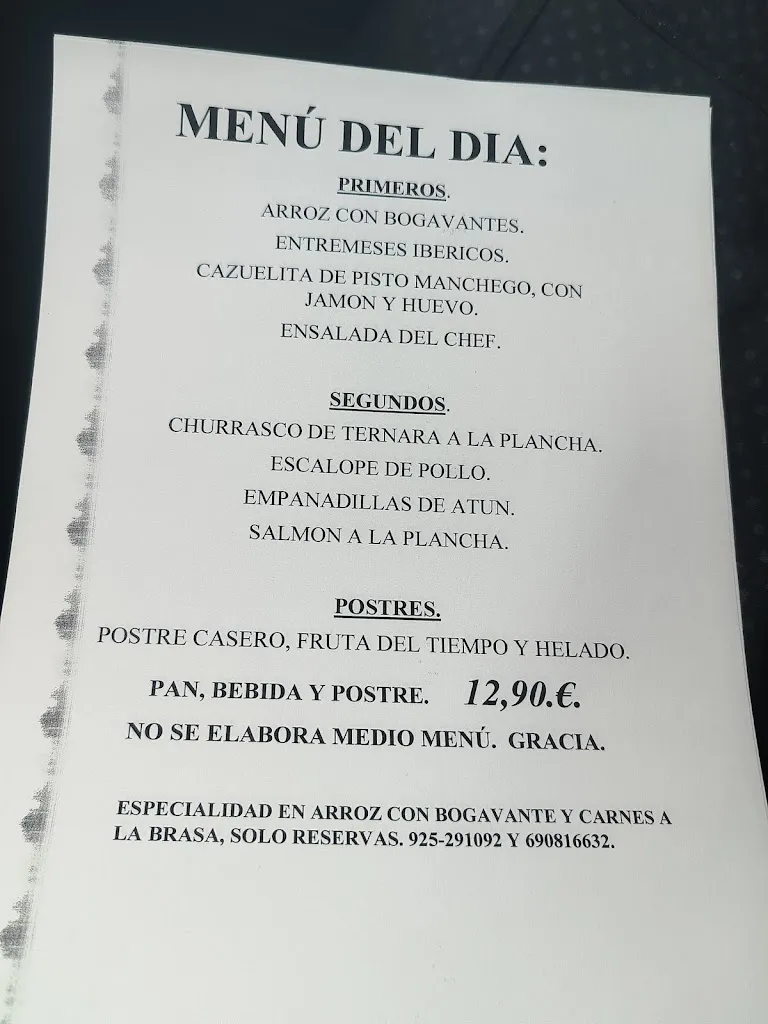 Menu_Bar restaurante Casa Natalia_Guadamur_immagine_1