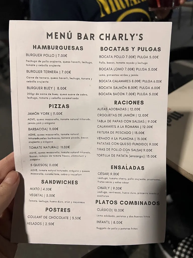 Menu_Bar Charly´s_Guadamur_image_1