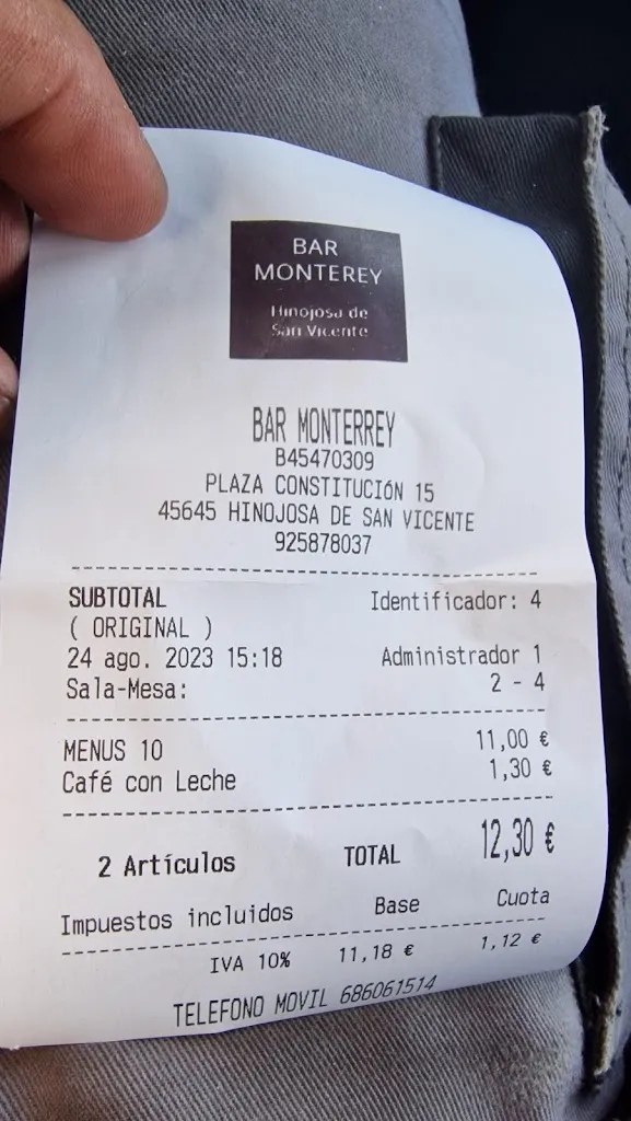 Alberto Morales_Bar Monterrey_Hinojosa de San Vicente_recensione