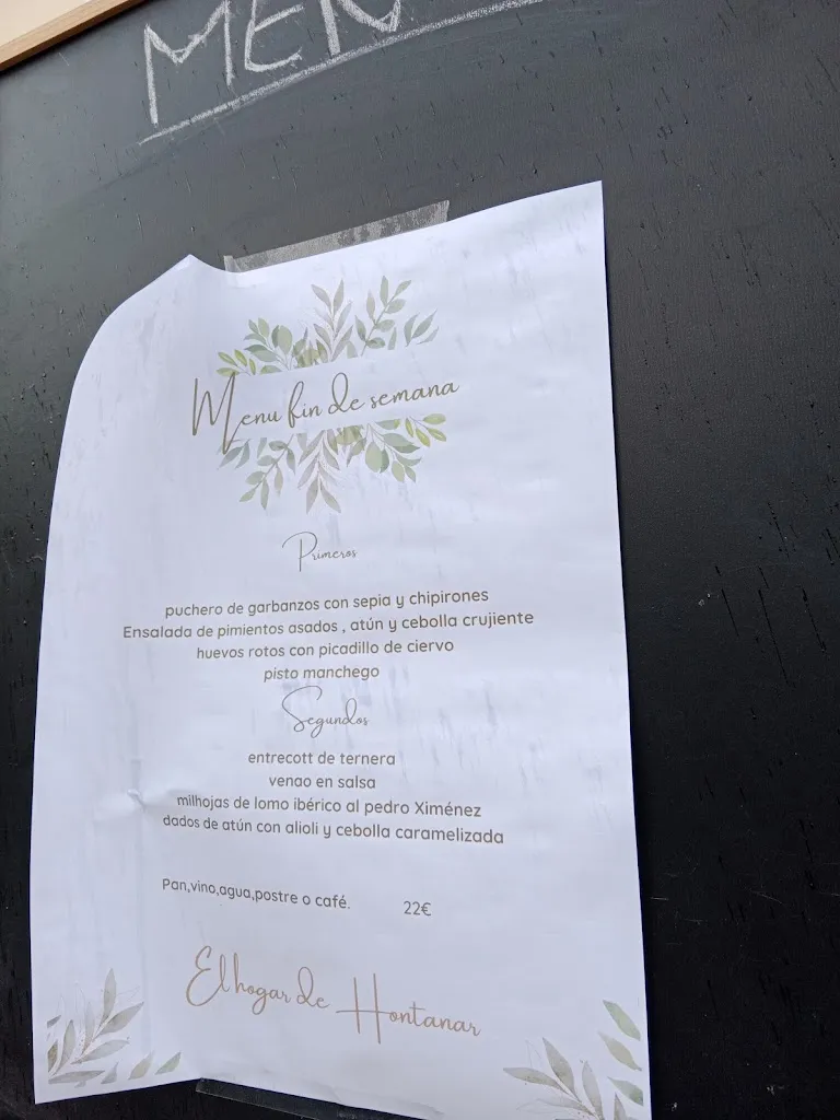 Menu_El Hogar de Hontanar_Hontanar_immagine_1
