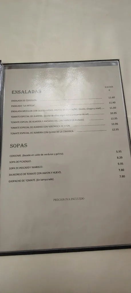 Menu_La Artesa Pizzería-Restaurante_Huércal-Overa_image_1
