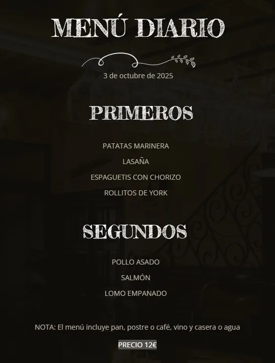 Menu_Casa Antonia - La Plaza_Hormigos_image_1