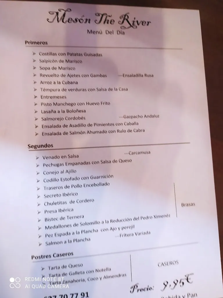 Menu_Mesón The River_Fuensalida_image_3