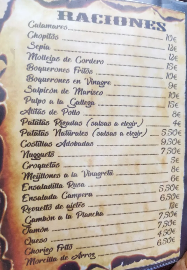 Menu_Bar Restaurante Las Hermanas Casa Rufo_Fuensalida_image_3