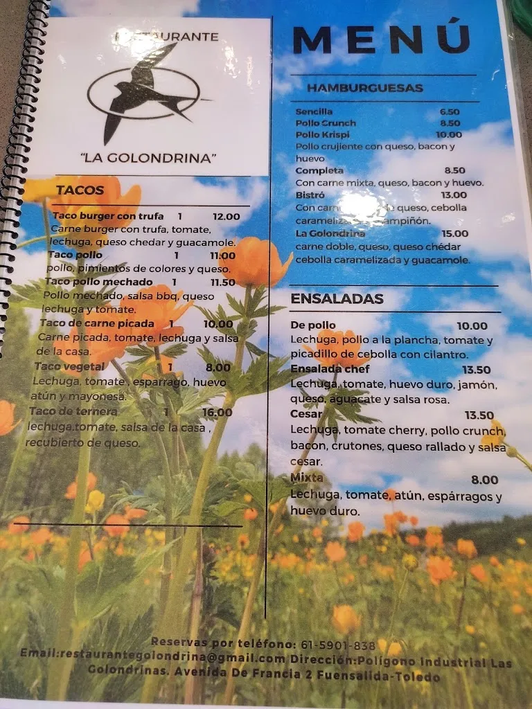 Menu_Restaurante La Golondrina_Fuensalida_immagine_1