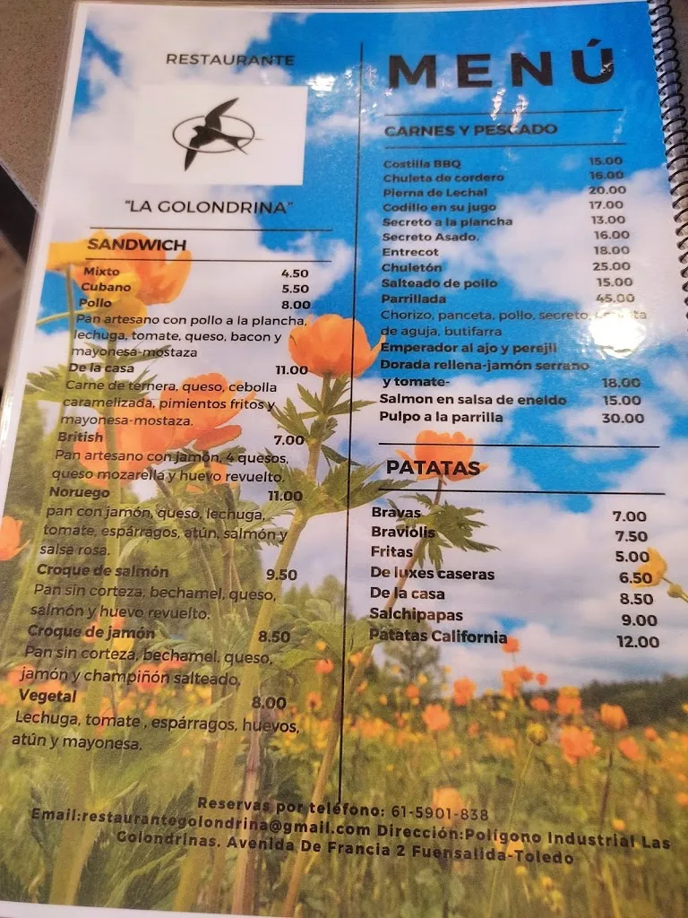 Menu_Restaurante La Golondrina_Fuensalida_immagine_2