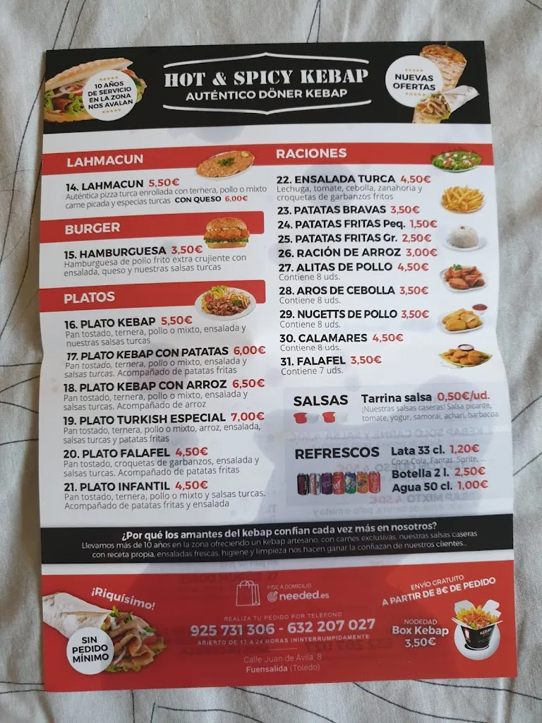 Menu_HOT&SPICY KEBAB_Fuensalida_image_4