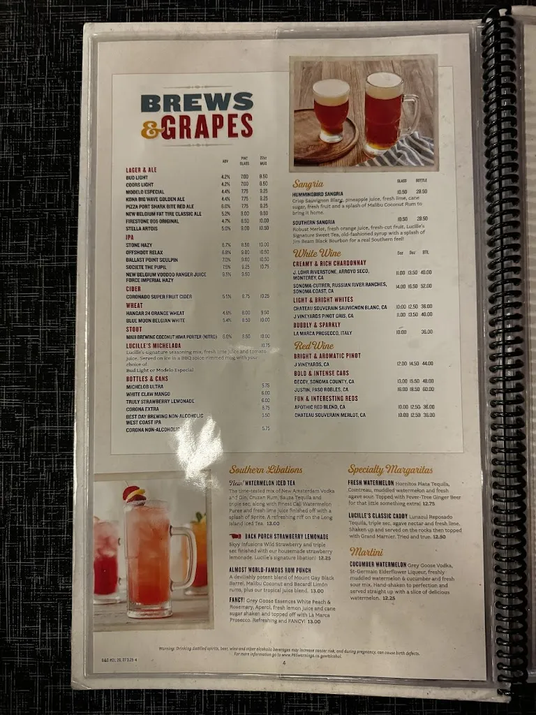 Menu_Lucille's Smokehouse Bar-B-Que_Lucillos_image_1