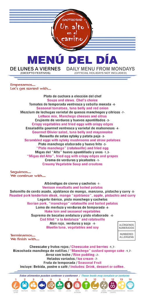Menu_Restaurante Un Alto en el camino_Madridejos_immagine_2