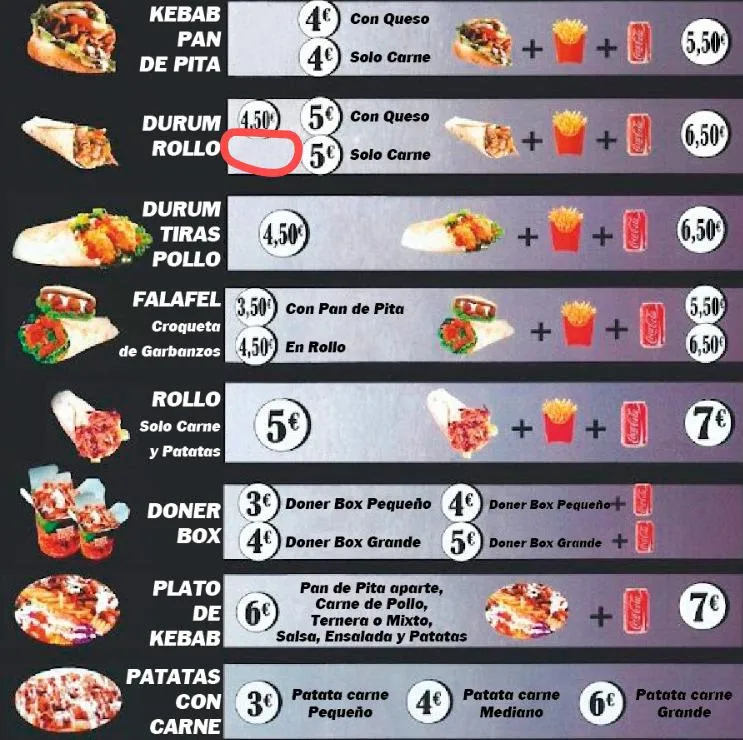 Menu_Madridejos Doner kebab_Madridejos_image_1